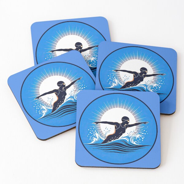 Item preview, Swimmer Logo designed and sold by Leslie Montgomery Art.