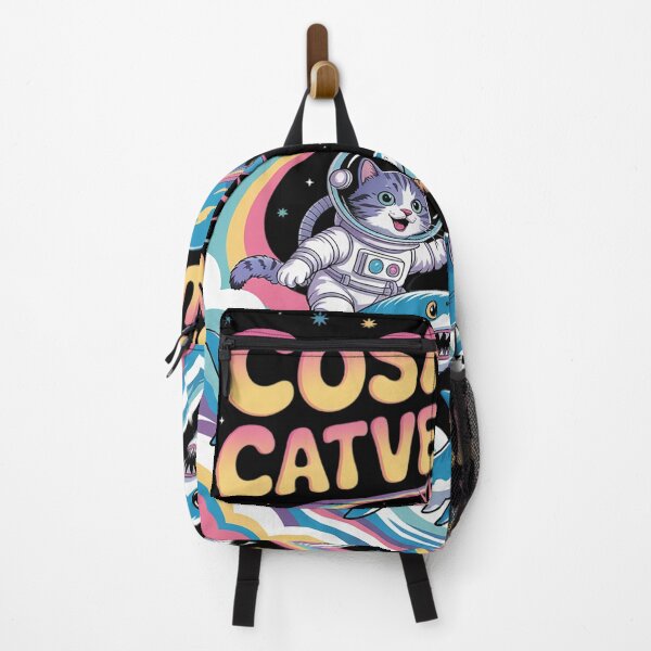 Item preview, Cats Riding Sharks in Space Galaxy Rainbow designed and sold by NeomiStoreSS.