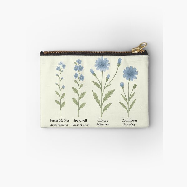 Item preview, Blue Collection — Forget-Me-Not, Speedwell, Chicory, Cornflower Botanical Study designed and sold by Loving Nature Gifts.