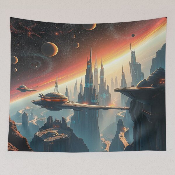 Item preview, Cosmic Citydreams – Between star flight and architectural poetry, a futurescape full of light and intuition designed and sold by FotoworldEdel.