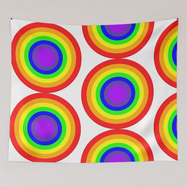 Item preview, Vibrant Rainbow Target: Concentric Color Spectrum designed and sold by Faali950.