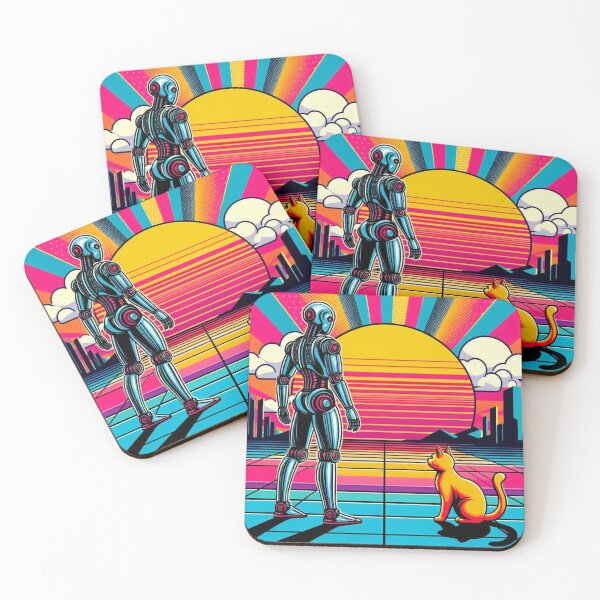 Item preview, robot and cute cat designed and sold by Dogandesighn.