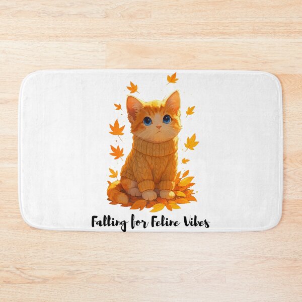 Item preview, Cozy Autumn Cat in Sweater – Cute Fall Kitty Art for Cat Lovers designed and sold by MagicMeow1.
