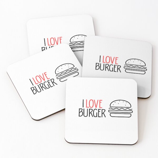 Item preview, I Love Burger — Funny Food Design designed and sold by katerinasf.
