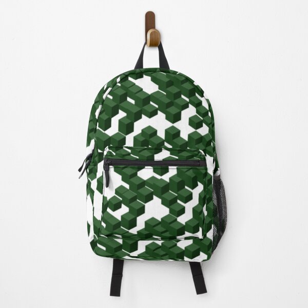 Item preview, Dark Green Isometric Block Pattern | Voxel Grid Abstract | 3D Pixel Art Geometry designed and sold by itsmig.