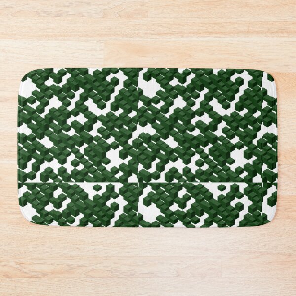 Item preview, Dark Green Isometric Block Pattern | Voxel Grid Abstract | 3D Pixel Art Geometry designed and sold by itsmig.