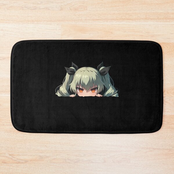 Item preview, Anchovy Girls Und Panzer Anime Chibi Peeking Low Brick Edge Fiery Stare designed and sold by TorbenKuhano.