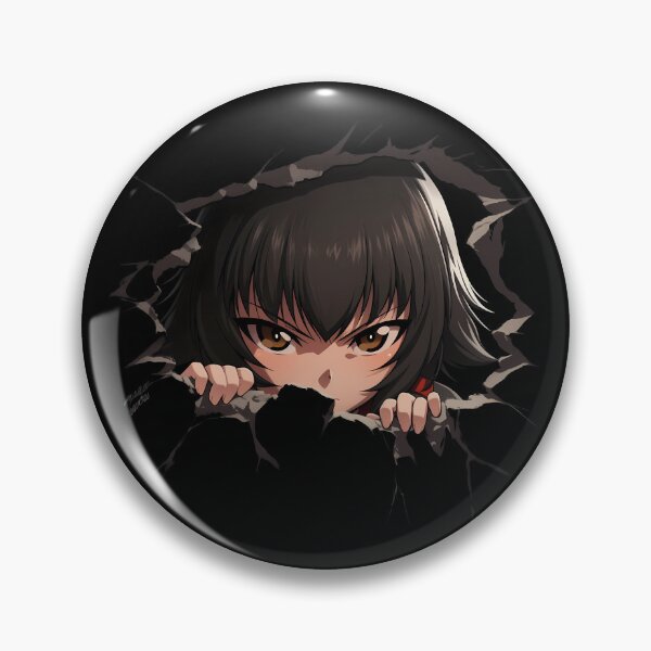 Item preview, Maho Nishizumi Girls Und Panzer Anime Chibi Breaking Through Dark Wall Scene designed and sold by TorbenKuhano.