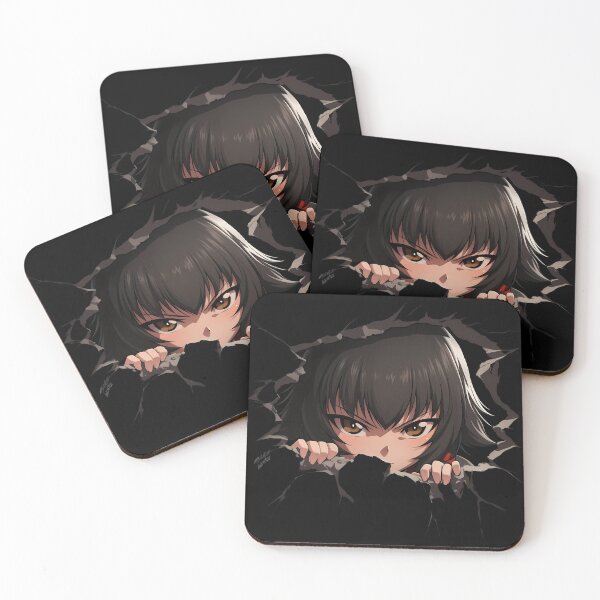 Item preview, Maho Nishizumi Girls Und Panzer Anime Chibi Breaking Through Dark Wall Scene designed and sold by TorbenKuhano.
