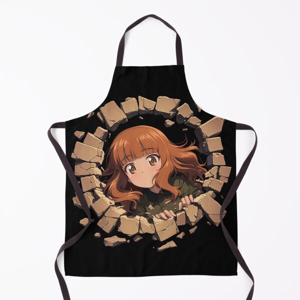 Item preview, Saori Takebe Girls Und Panzer Anime Chibi Peeking Circular Rubble Playful Mood designed and sold by TorbenKuhano.