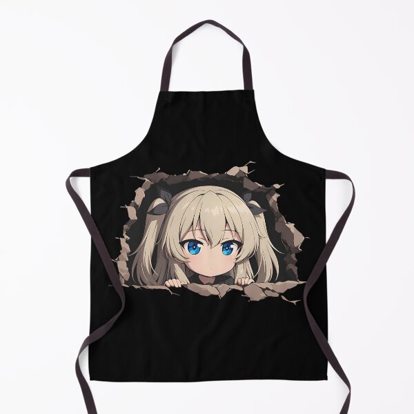 Item preview, Alice Shimada Girls Und Panzer Anime Chibi Peeking From Broken Ground Cute Look designed and sold by TorbenKuhano.