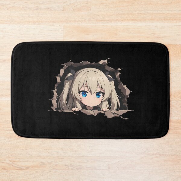 Item preview, Alice Shimada Girls Und Panzer Anime Chibi Peeking From Broken Ground Cute Look designed and sold by TorbenKuhano.