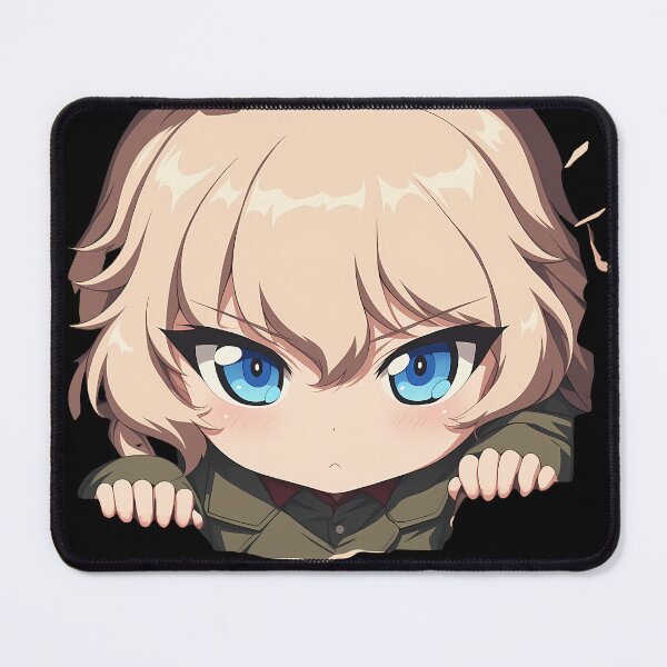 Item preview, Katyusha Girls Und Panzer Anime Chibi Tiny Commander Peeking Broken Wall designed and sold by TorbenKuhano.