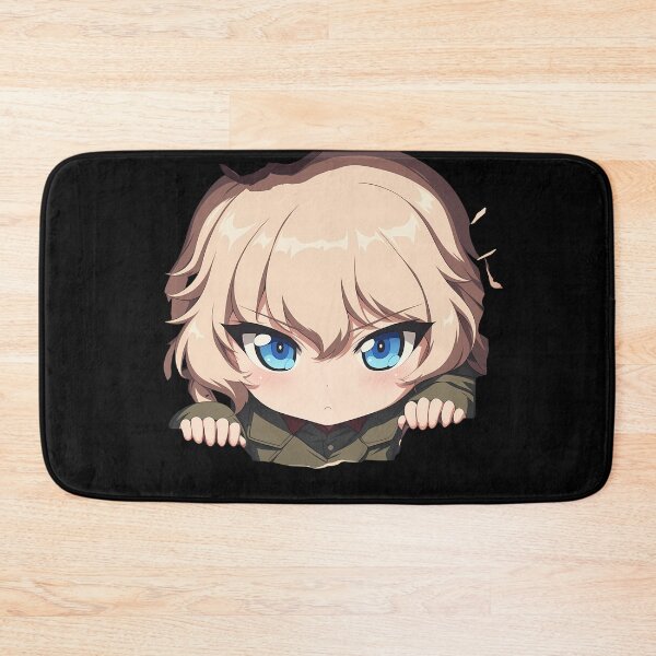 Item preview, Katyusha Girls Und Panzer Anime Chibi Tiny Commander Peeking Broken Wall designed and sold by TorbenKuhano.