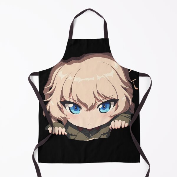 Item preview, Katyusha Girls Und Panzer Anime Chibi Tiny Commander Peeking Broken Wall designed and sold by TorbenKuhano.
