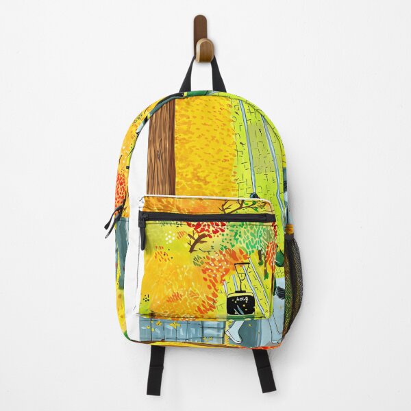 Item preview, Woman Walking Dog In Autumn With Trams designed and sold by ThomasanHunter.