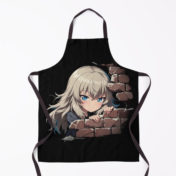 Artikelvorschau, Erika Itsumi Girls Und Panzer Anime Chibi Peeking Brick Gap Cool Silver Gaze entworfen und verkauft von TorbenKuhano.