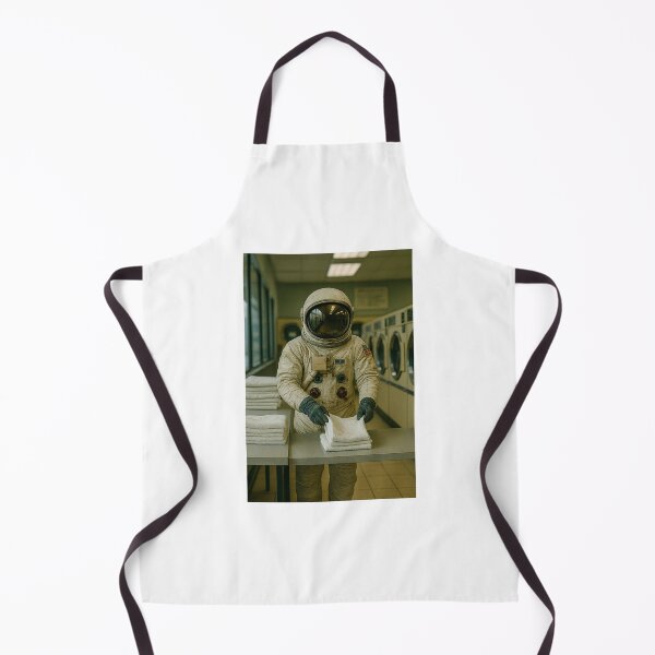 Item preview, Astronaut Folding Towels in a Laundromat designed and sold by Halifaxartguy.