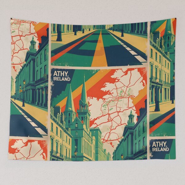 Item preview, Athy Ireland 1950s Vintage Travel Tourism designed and sold by TravelersGems.
