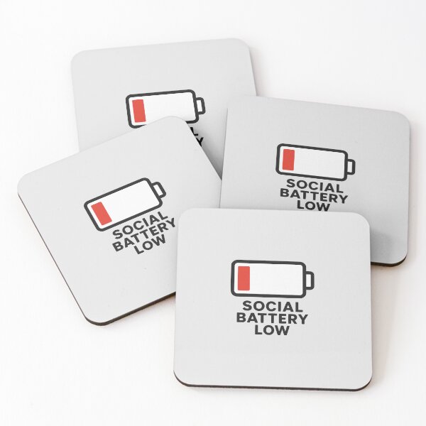 Item preview, Social Battery Low - Minimal Aesthetic designed and sold by AJD-Designs.