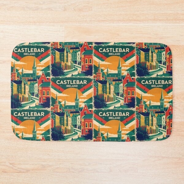 Item preview, Castlebar Ireland 1950s Vintage Travel Tourism designed and sold by TravelersGems.