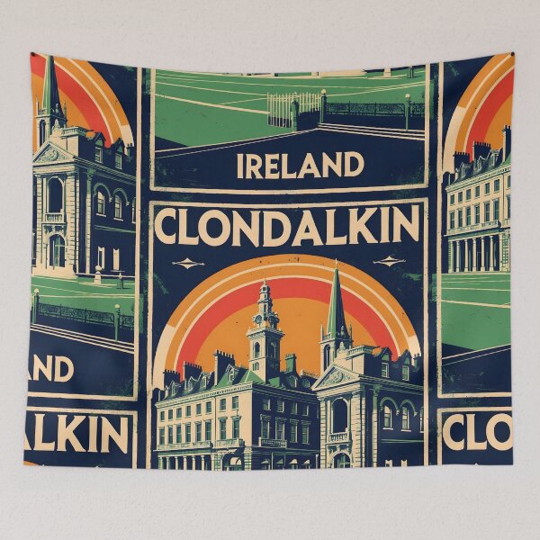Item preview, Clondalkin Ireland 1950s Vintage Travel Tourism designed and sold by TravelersGems.