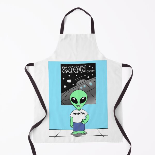 Item preview, Alien in front of poster with spaceship designed and sold by QuanntixArt.