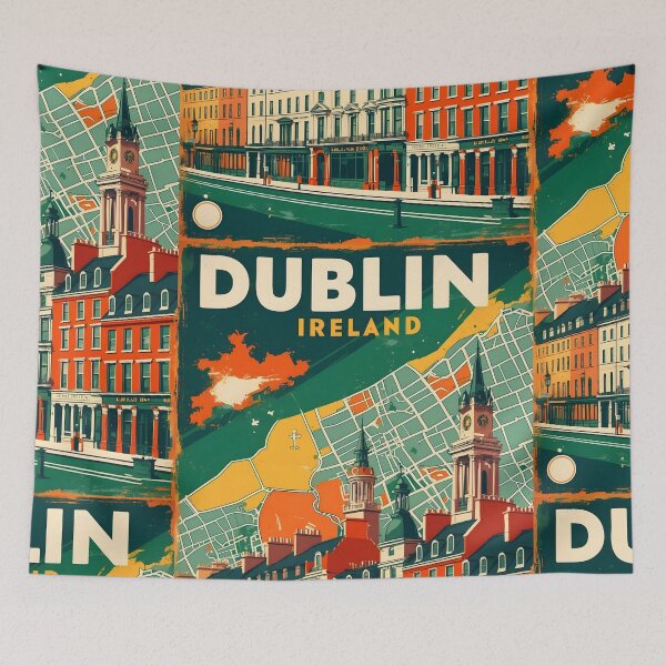 Item preview, Dublin Ireland 1950s Vintage Travel Tourism designed and sold by TravelersGems.