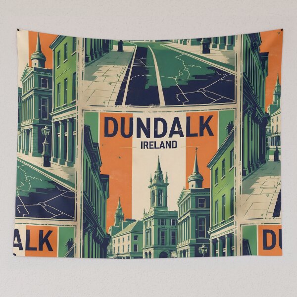 Item preview, Dundalk Ireland 1950s Vintage Travel Tourism designed and sold by TravelersGems.