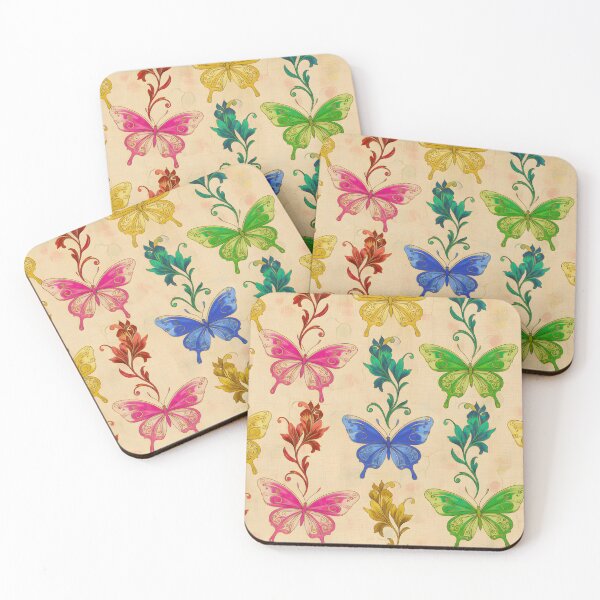 Item preview, COLORFUL BUTTERFLIES WALLPAPER PATTERN designed and sold by infinitearte.