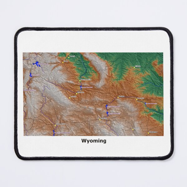 Item preview, Wyoming Cities, Roads, and Waterways designed and sold by design2xstudio.