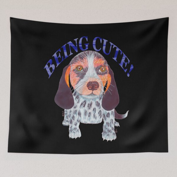 Item preview, QUEEN ELIZABETH POCKET BEAGLE BEING CUTE INDIGO designed and sold by BeritValk.