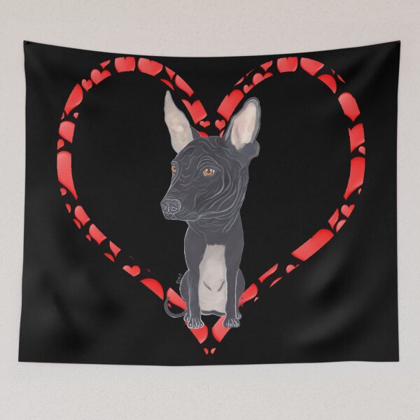 Item preview, XOLOITZCUINTLE HEART designed and sold by BeritValk.