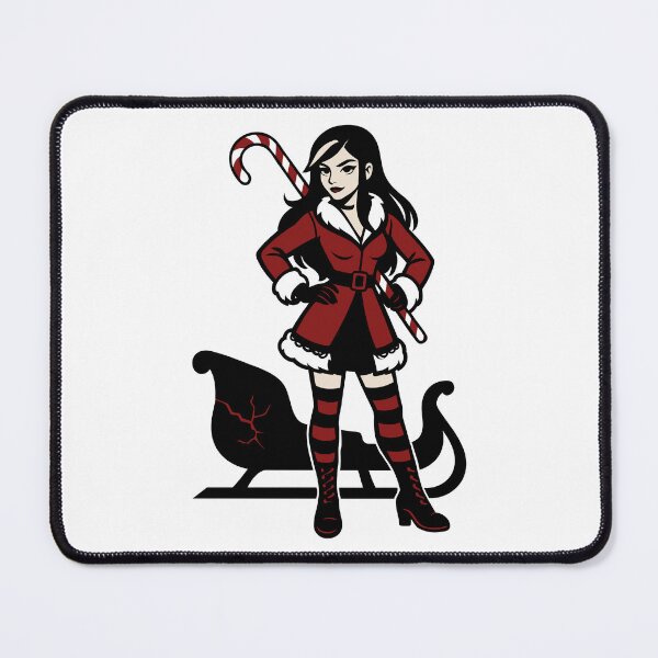 Item preview, Goth Christmas Girl – Dark Holiday Attitude Design designed and sold by Weasel Graphix.