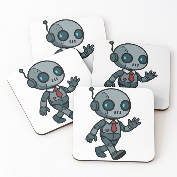 Item preview, Friendly Office Bot – Cute Retro Robot Character Design designed and sold by Weasel Graphix.