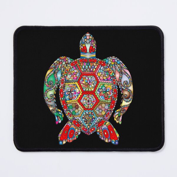 Item preview, Sea turtle with floral pattern designed and sold by Artitectozz.