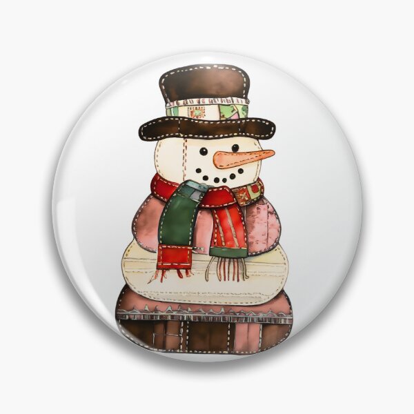 Item preview, Cozy Patchwork Snowman – Rustic Christmas Winter Art for Holiday Home Decor designed and sold by BrightVibesshop.