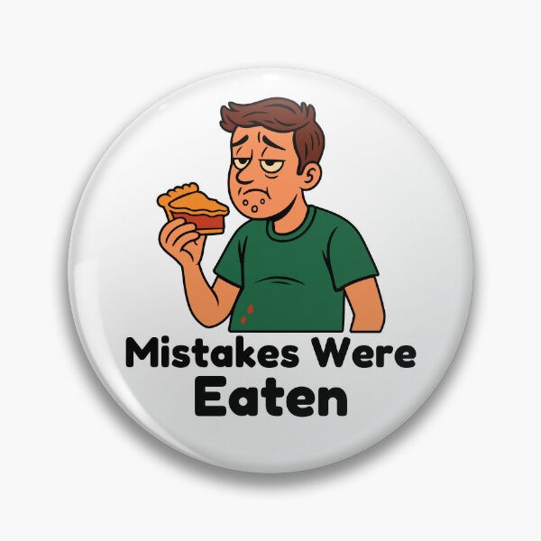 Item preview, Mistakes Were Eaten – Funny Food Regret Cartoon Design designed and sold by Weasel Graphix.