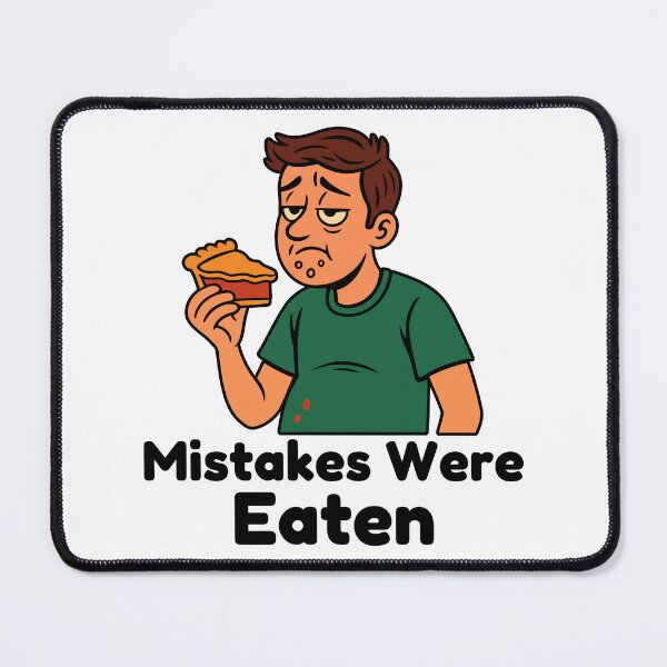 Item preview, Mistakes Were Eaten – Funny Food Regret Cartoon Design designed and sold by Weasel Graphix.