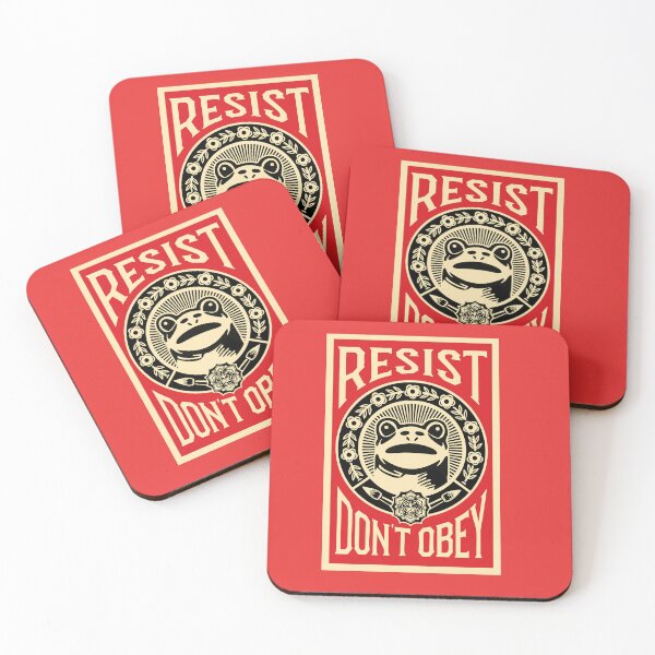 Item preview, Resist Don't Obey Frog Portland Protest Graphic Art Justice designed and sold by TAKATAKATOUM.