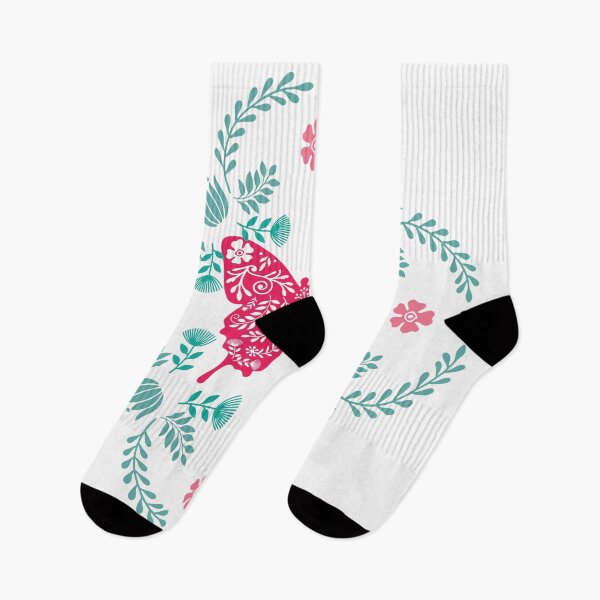 Item preview, A scandi inspired design of a butterfly with Scandinavian style foliage designed and sold by Hillary Holt.