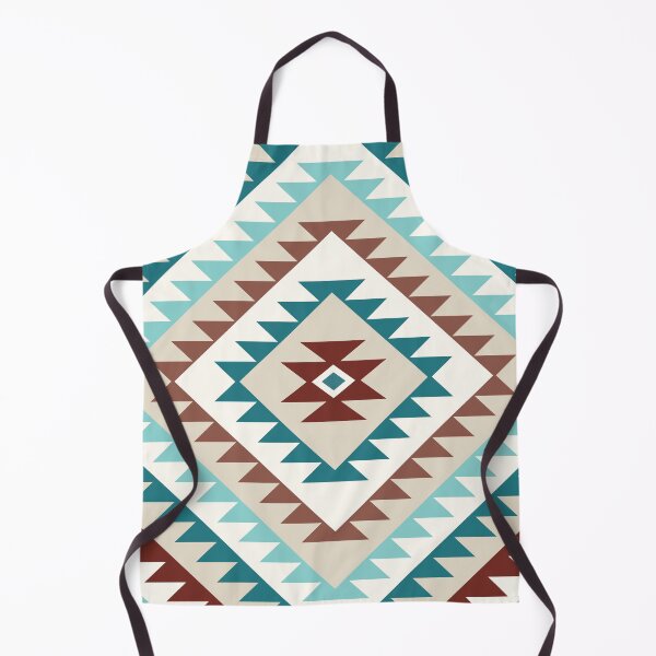 Item preview, Aztec Motif Diamond Teals Creams Browns designed and sold by NataliePaskell.