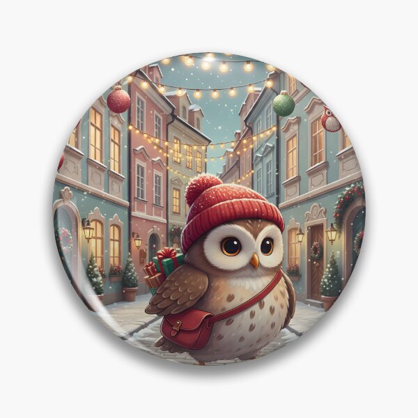Item preview, Kawaii Owl Gift Post • Malá Strana Christmas Lane Prague designed and sold by FixwellStudio.