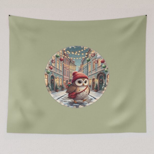 Item preview, Kawaii Owl Gift Post • Malá Strana Christmas Lane Prague designed and sold by FixwellStudio.