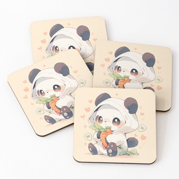 Item preview, Cute Panda with Carrots designed and sold by WoollenLlama.
