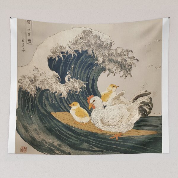 Item preview, SURFING HEN WITH CHICKS .3 designed and sold by lautir.