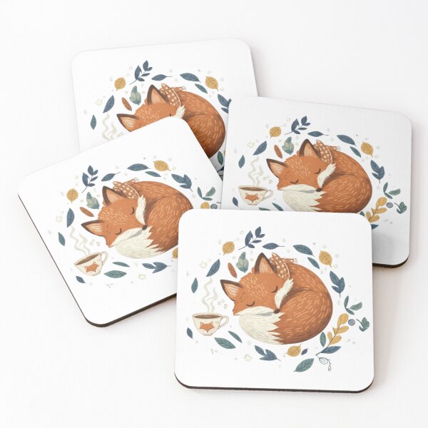 Item preview, Cute Sleeping Fox for Cozy Autumn Relaxation designed and sold by OhUTees.