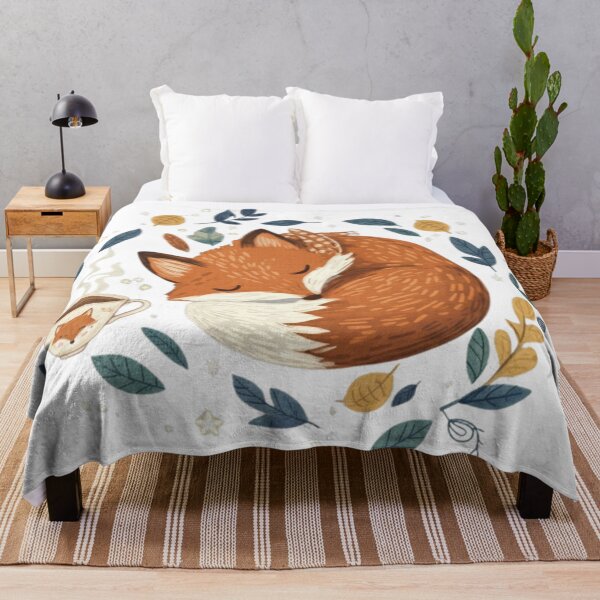 Item preview, Cute Sleeping Fox for Cozy Autumn Relaxation designed and sold by OhUTees.