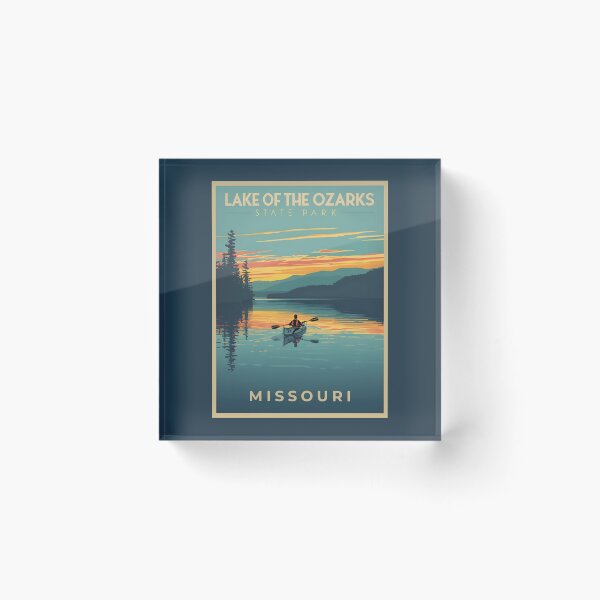 Item preview, A Vintage Travel Illustration of Lake of the Ozarks State Park - Missouri  designed and sold by GoodOldVintage.