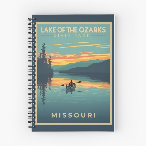 Item preview, Ilustración de viaje vintage del Parque Estatal del Lago de los Ozarks, Misuri designed and sold by GoodOldVintage.